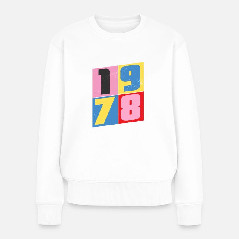 1978 vintage - Frauen Premium Bio Pullover - Weiß