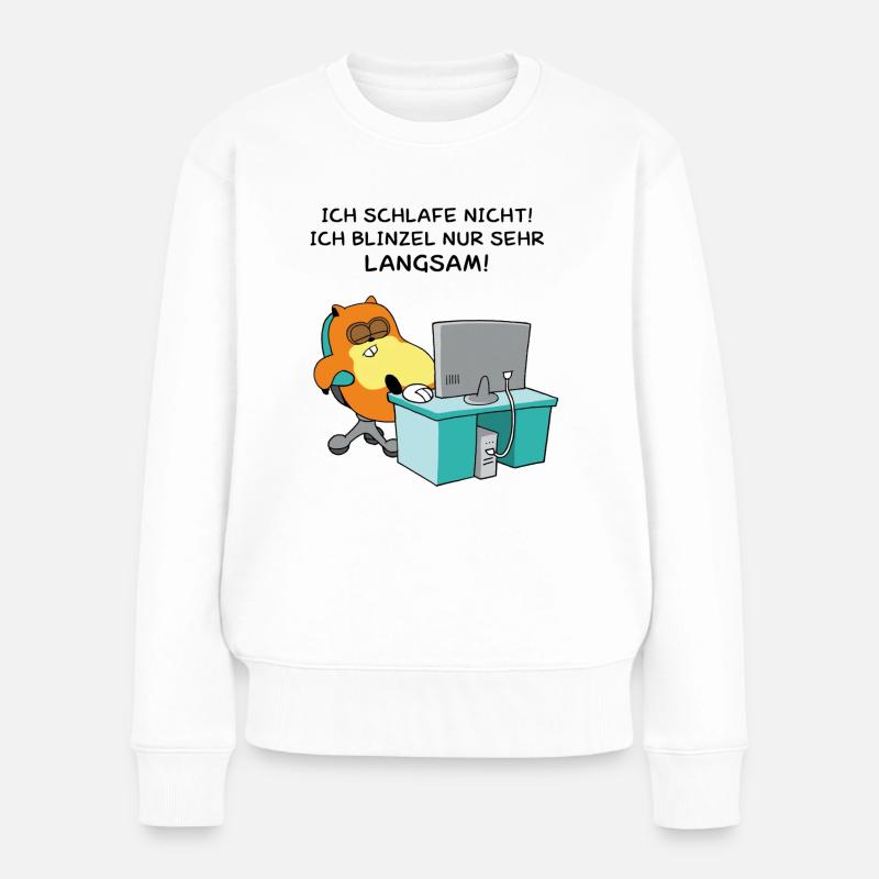 Powernapping - Kaffeetasse - Frauen Premium Bio Pullover - Weiß