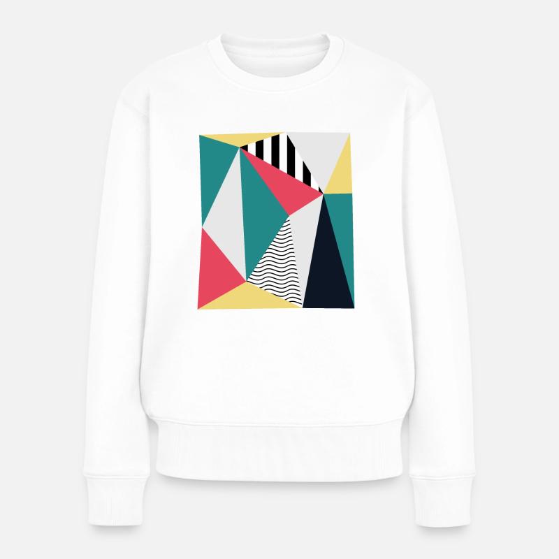 Triangles - Women's Premium Organic Jumper - white