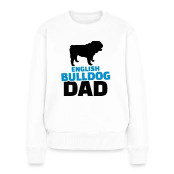 Bulldogge - Frauen Premium Bio Pullover - Weiß - Vorne - Julia (174cm)