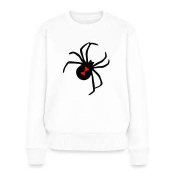 Black Widow Twocolor - Frauen Premium Bio Pullover - Weiß - Vorne - Julia (174cm)