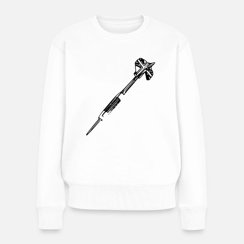 Fléchettes Fléchettes Angleterre Fléchettes Joueurs de fléchettes Sport - Pull Premium bio Femme - blanc