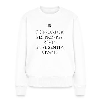 vivant wite - Pull Premium bio Femme - blanc - Devant - Julia (174cm)