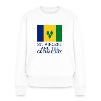 Saint Vincent - Kingstown - Karibik - West Indies - Frauen Premium Bio Pullover - Weiß - Vorne - Julia (174cm)