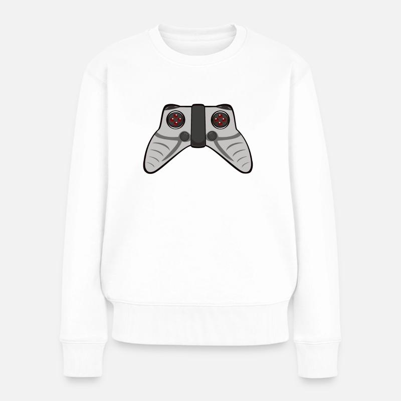 Gaming Controller - Women's Premium Organic Jumper - white