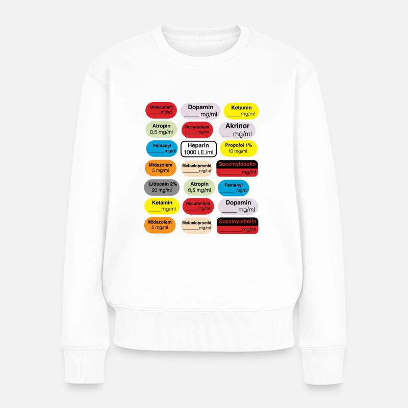 anaesthésie tags - Pull Premium bio Femme - blanc
