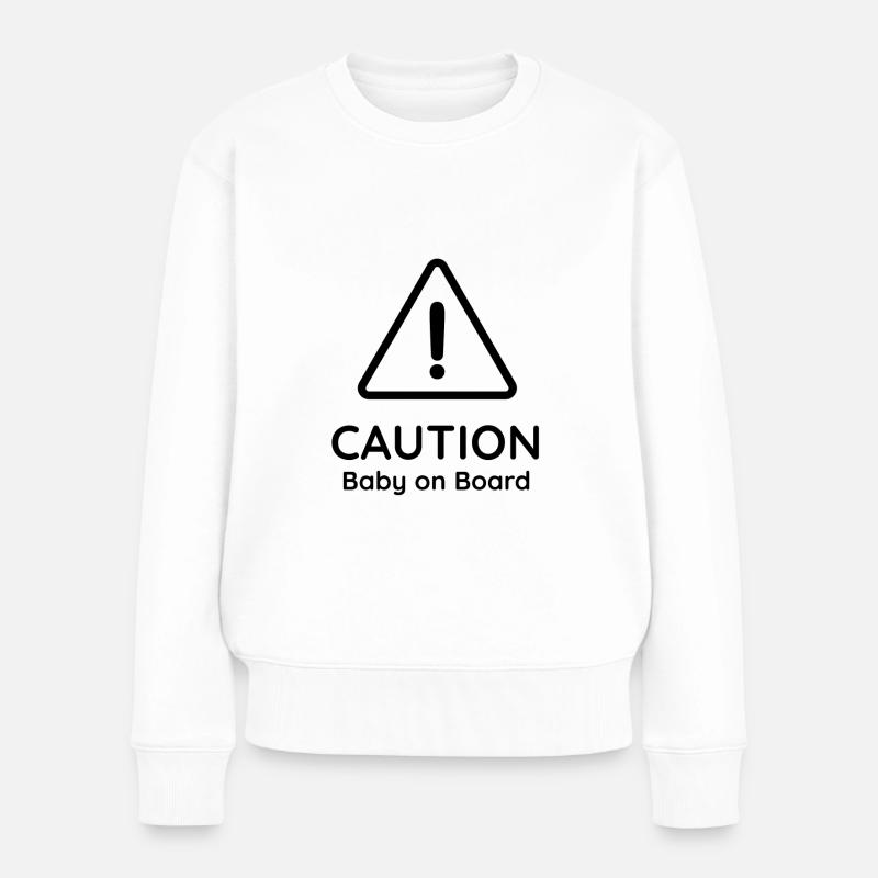 Attention, bébé à bord - Pull Premium bio Femme - blanc