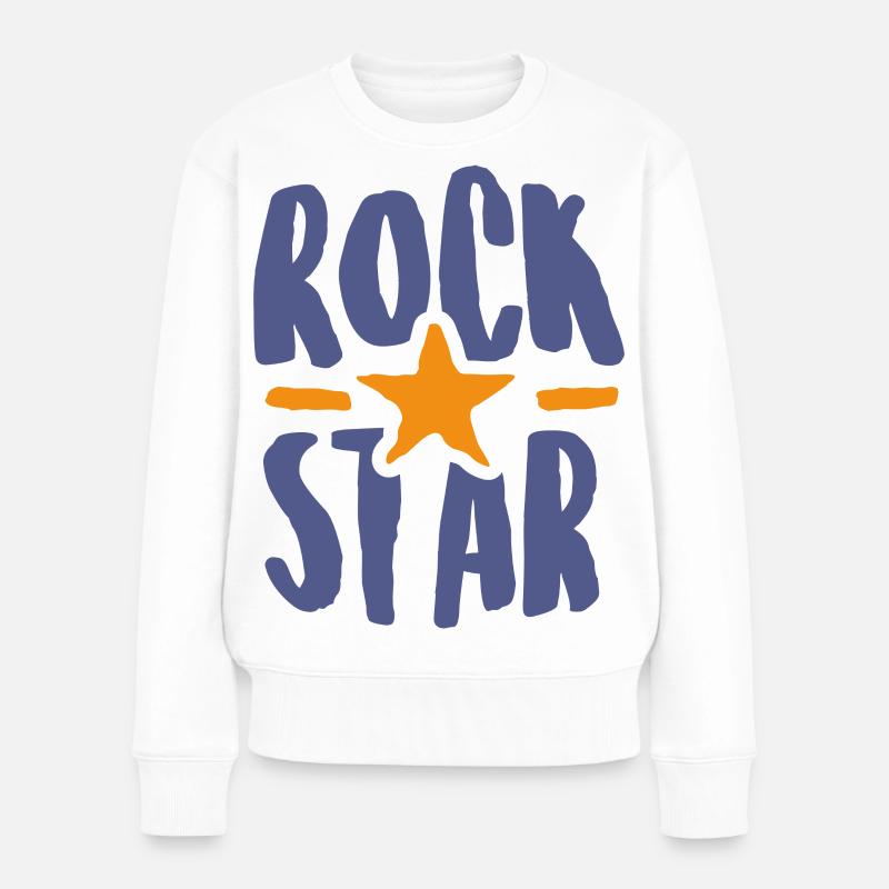 rock star - Pull Premium bio Femme - blanc