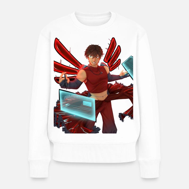 Cyberpunk - Frauen Premium Bio Pullover - Weiß