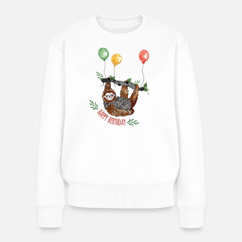 Joyeux anniversaire paresse - Pull Premium bio Femme - blanc