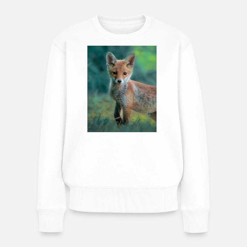 Jeune renard - Pull Premium bio Femme - blanc