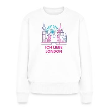 Neon London Declaration of Love - Women's Premium Organic Jumper - white - Front - Julia (174cm)