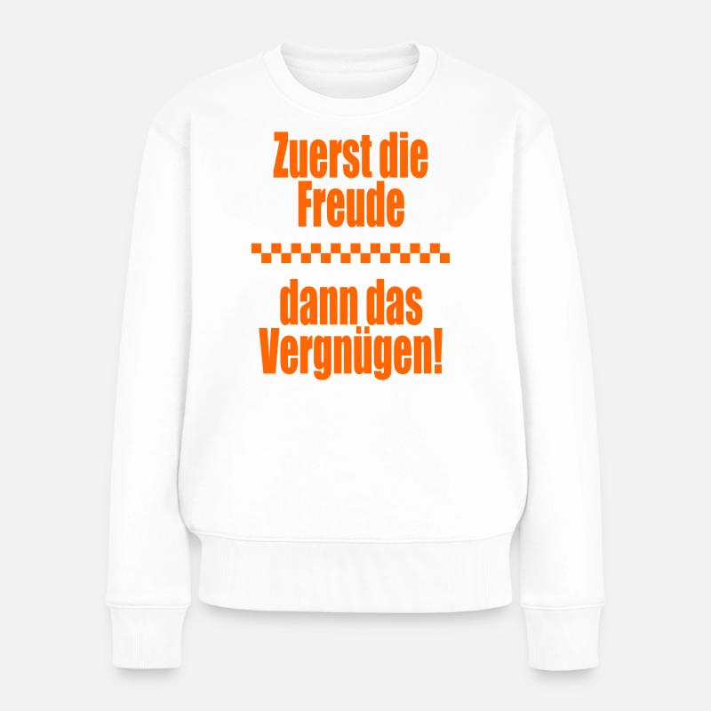 Tout d’abord, la joie - Pull Premium bio Femme - blanc