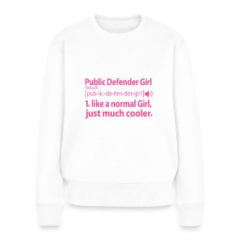 Défenseur public Fille Défenseur public Paroles - Pull Premium bio Femme - blanc - Devant - Julia (174cm)