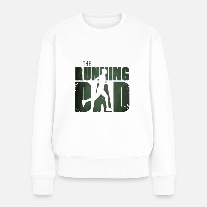 Le papa qui court - Pull Premium bio Femme - blanc