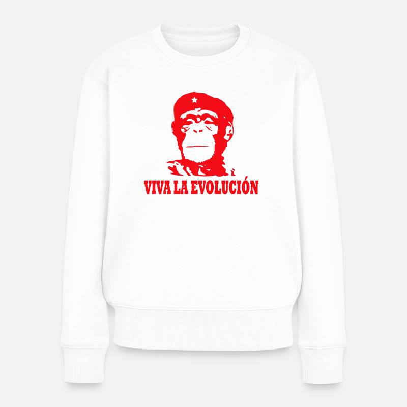 Viva la evolucion - Frauen Premium Bio Pullover - Weiß