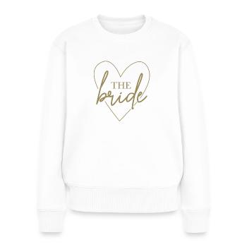 Hello Bride - la mariée - Pull Premium bio Femme - blanc - Devant - Julia (174cm)