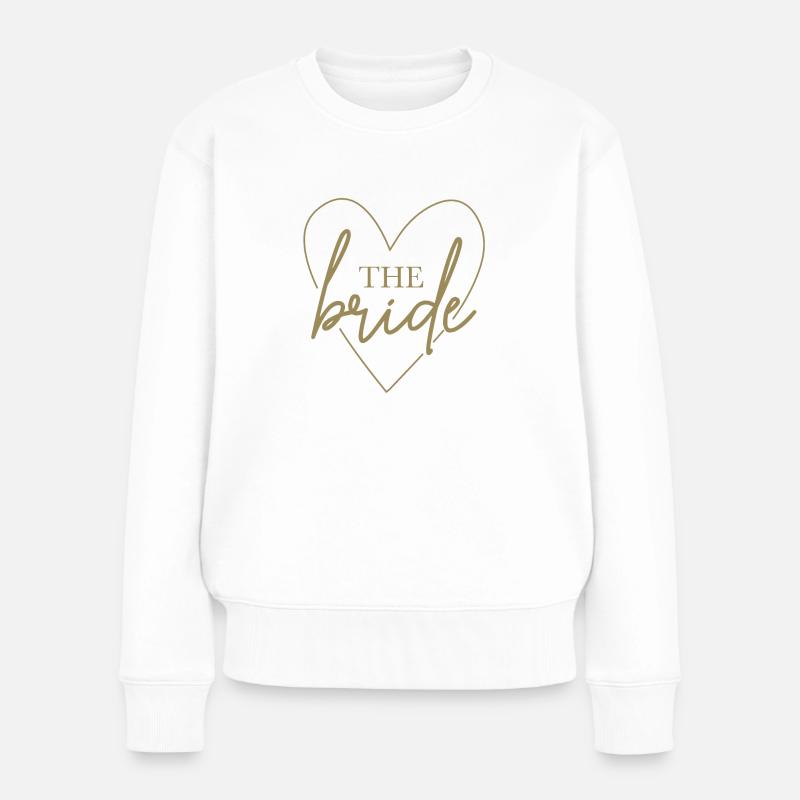 Hello Bride - die Braut - Frauen Premium Bio Pullover - Weiß