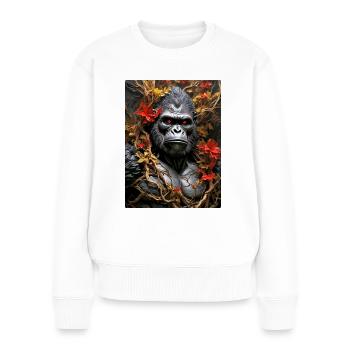 Spooky Plants Gorilla 1.4 - Women's Premium Organic Jumper - white - Front - Julia (174cm)