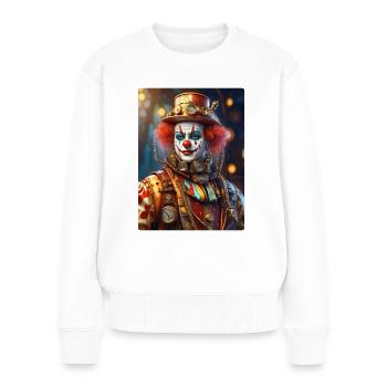Clown Steampunk 1.9 - Pull Premium bio Femme - blanc - Devant - Julia (174cm)