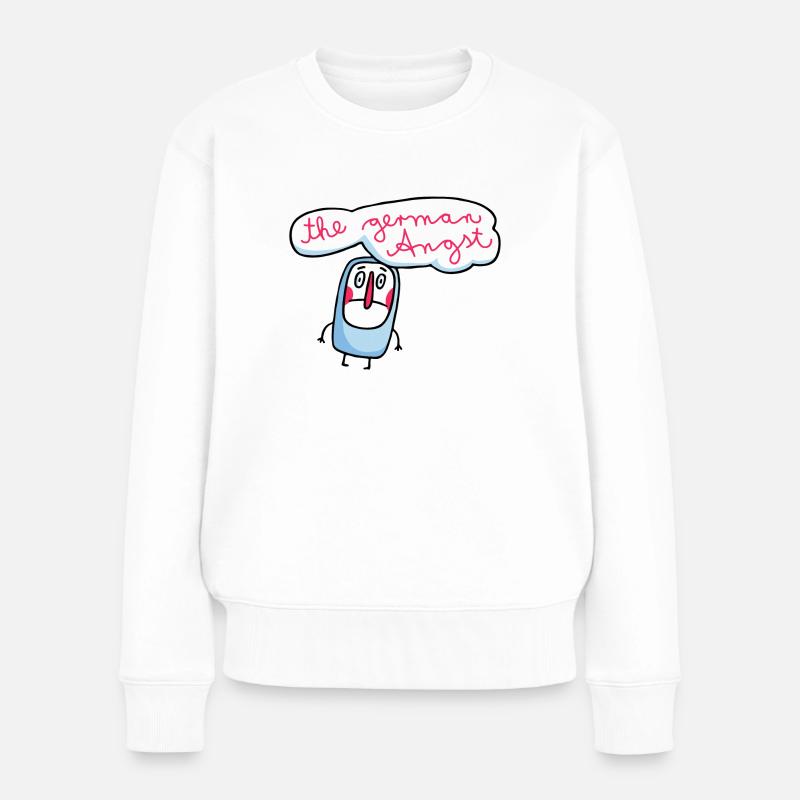 The German Angst - Frauen Premium Bio Pullover - Weiß