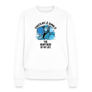 Taucher tauchen Sporttaucher Gerätetauchen - Frauen Premium Bio Pullover - Weiß - Vorne - Julia (174cm)