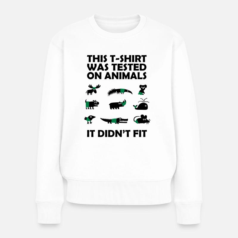 Testé sur les animaux - ne correspondait pas - Pull Premium bio Femme - blanc