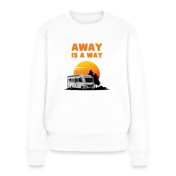 Camper - Away est un moyen - Pull Premium bio Femme - blanc - Devant - Julia (174cm)