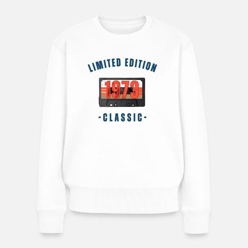 Édition limitée 1973 anniversaire rétro - Pull Premium bio Femme - blanc