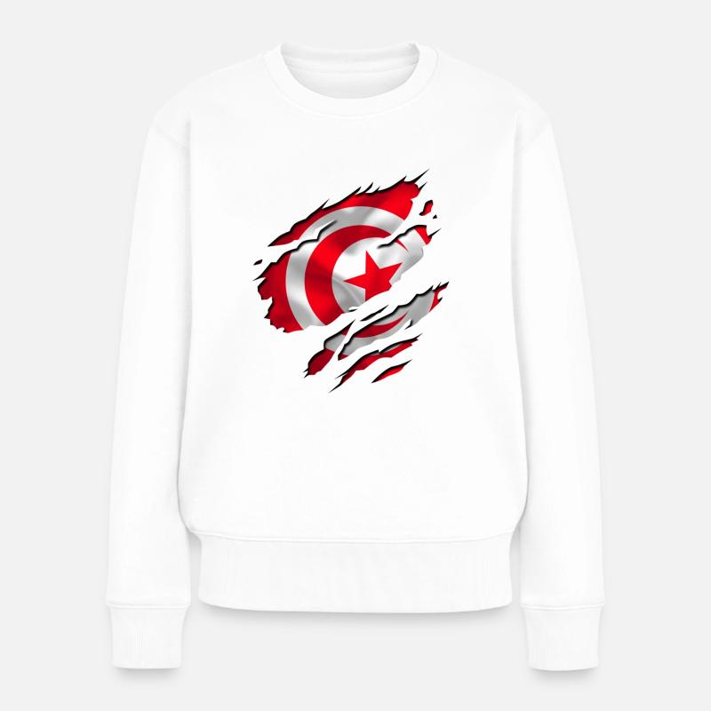 maghreb tunis tunisie - Pull Premium bio Femme - blanc