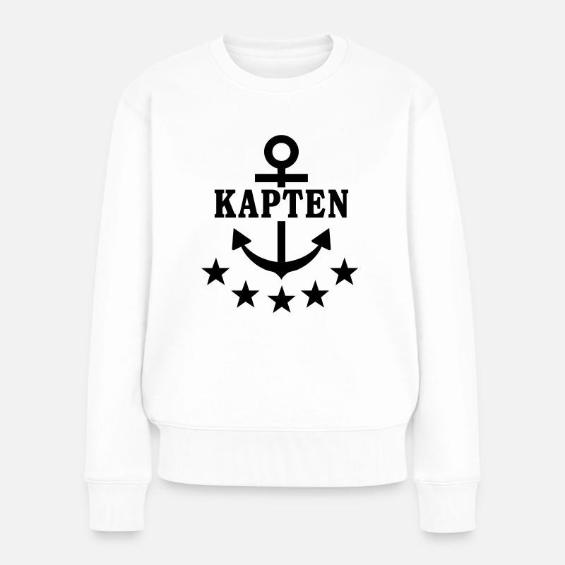 kapten - Pull Premium bio Femme - blanc