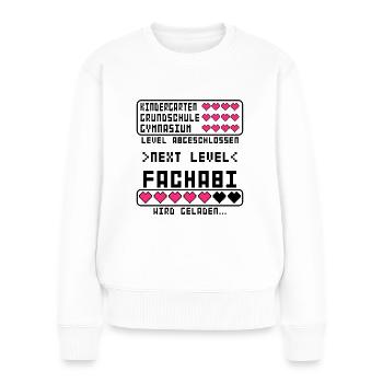 Fachabitur Fachabi zum Beginn Anfang Start Frauen - Frauen Premium Bio Pullover - Weiß - Vorne - Julia (174cm)
