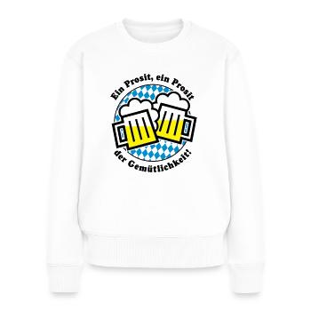 Ein Prosit der Gemütlichkeit! (Bier-Maßkrug) - Women's Premium Organic Jumper - white - Front - Julia (174cm)