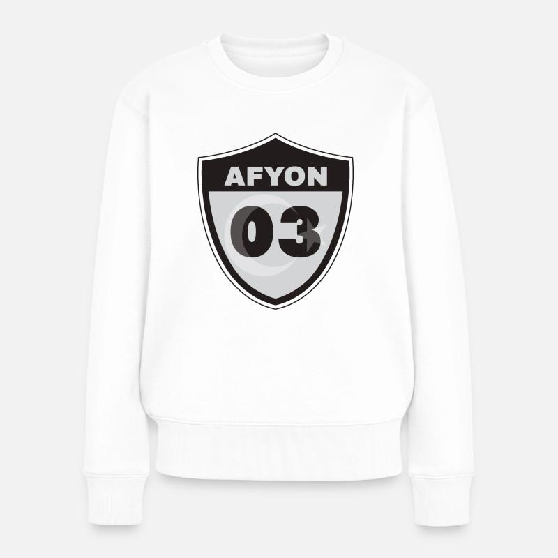 Afyon - Frauen Premium Bio Pullover - Weiß