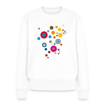 Dots Pattern - Women's Premium Organic Jumper - white - Front - Julia (174cm)