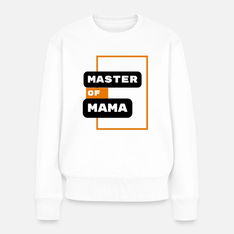 master of mama - Frauen Premium Bio Pullover - Weiß