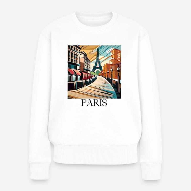 PARIS - Frauen Premium Bio Pullover - Weiß