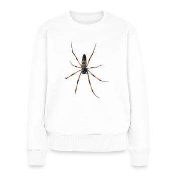 Spinne Nephila in Polygon Design - Frauen Premium Bio Pullover - Weiß - Vorne - Julia (174cm)