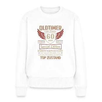 60. Geburtstag 60 Jahre Einzigartiger Oldtimer 60 - Frauen Premium Bio Pullover - Weiß - Vorne - Julia (174cm)