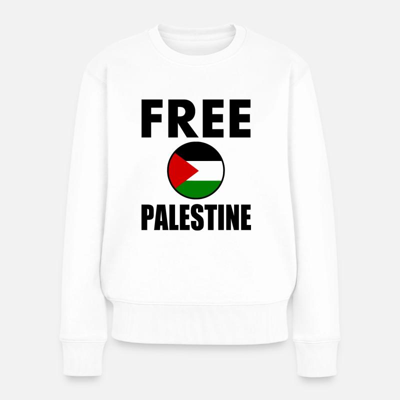 Free palestine - Pull Premium bio Femme - blanc