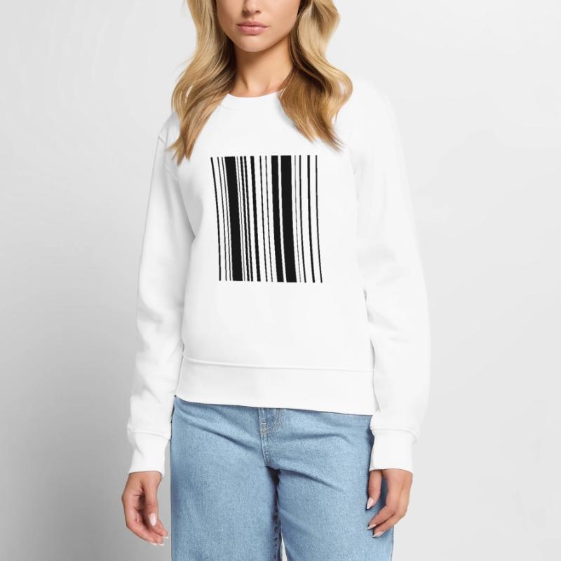Stripes pattern barcode Women's Premium Organic Jumper