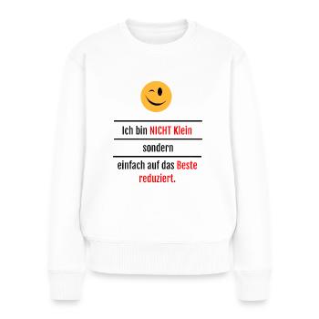 Größen Witz - Frauen Premium Bio Pullover - Weiß - Vorne - Julia (174cm)