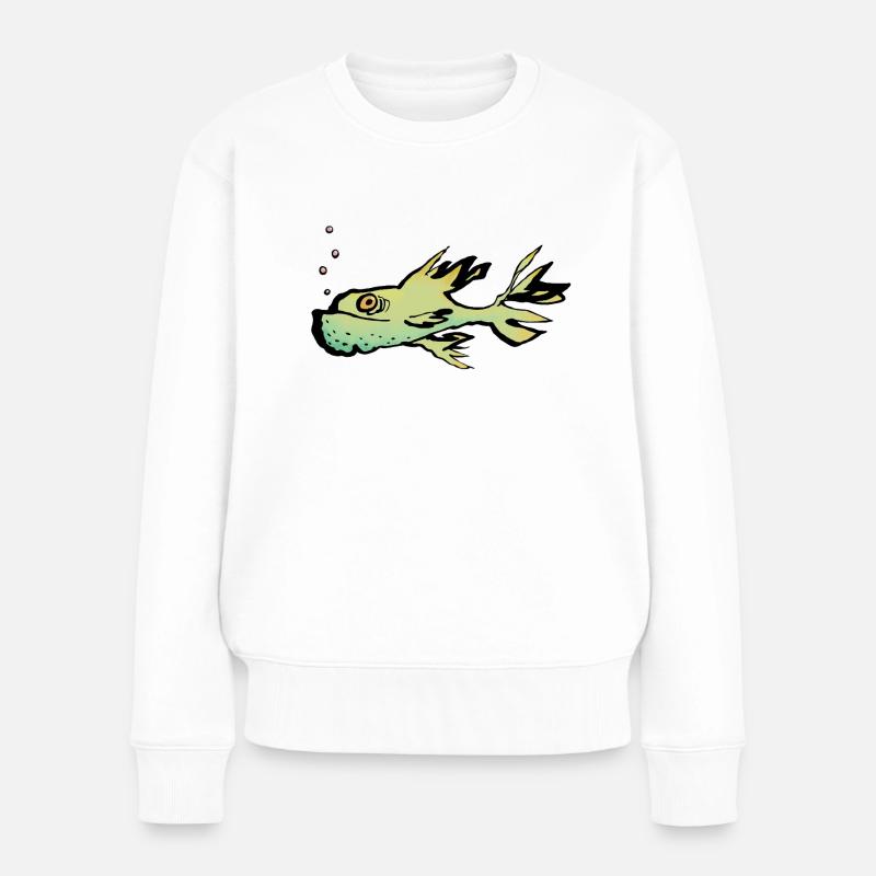 Poisson - Pull Premium bio Femme - blanc