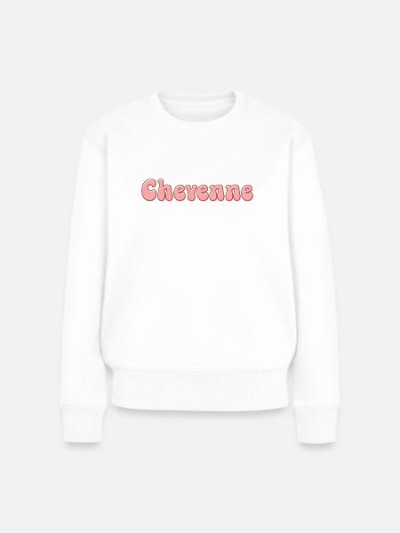 Name Mädchen Cheyenne Retro Name Cheyenne Paar - Frauen Premium Bio Pullover - Weiß
