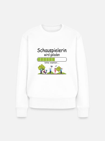 Angehende Schauspielerin Ausbidung werden Baby - Frauen Premium Bio Pullover - Weiß