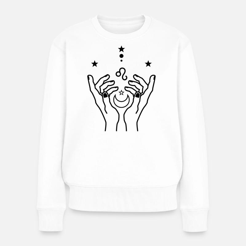 Explosion de géométrie monochrome - Pull Premium bio Femme - blanc