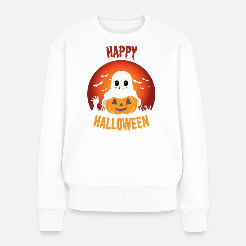 Halloween-Kobold - Frauen Premium Bio Pullover - Weiß