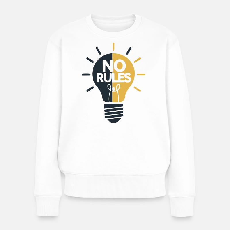 No Rules Light Ball Design - Women's Premium Organic Jumper - white