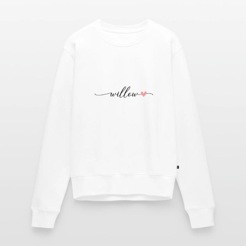 Willow Surname First name Calligraphy Script Women's Premium Organic Jumper