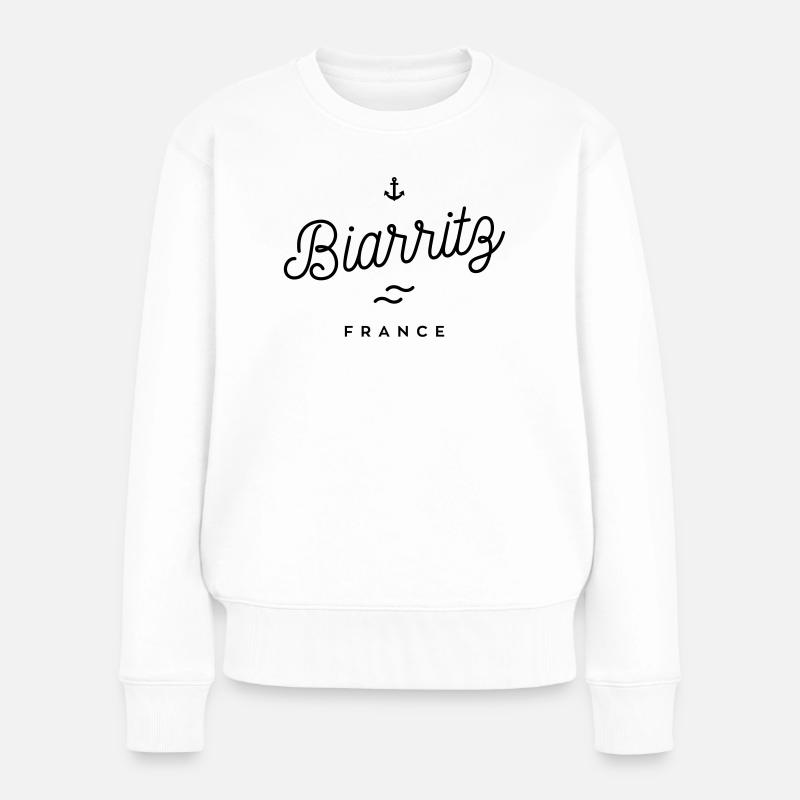 Biarritz - France - Pull Premium bio Femme - blanc